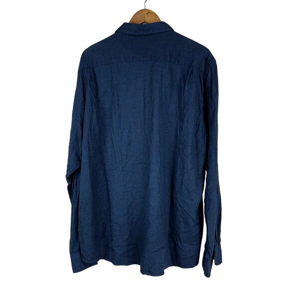 Rodd & Gunn Albini Italian Fabric Navy Blue Button Down Shirt Men's Size 3XL NWT - Picture 2 of 11